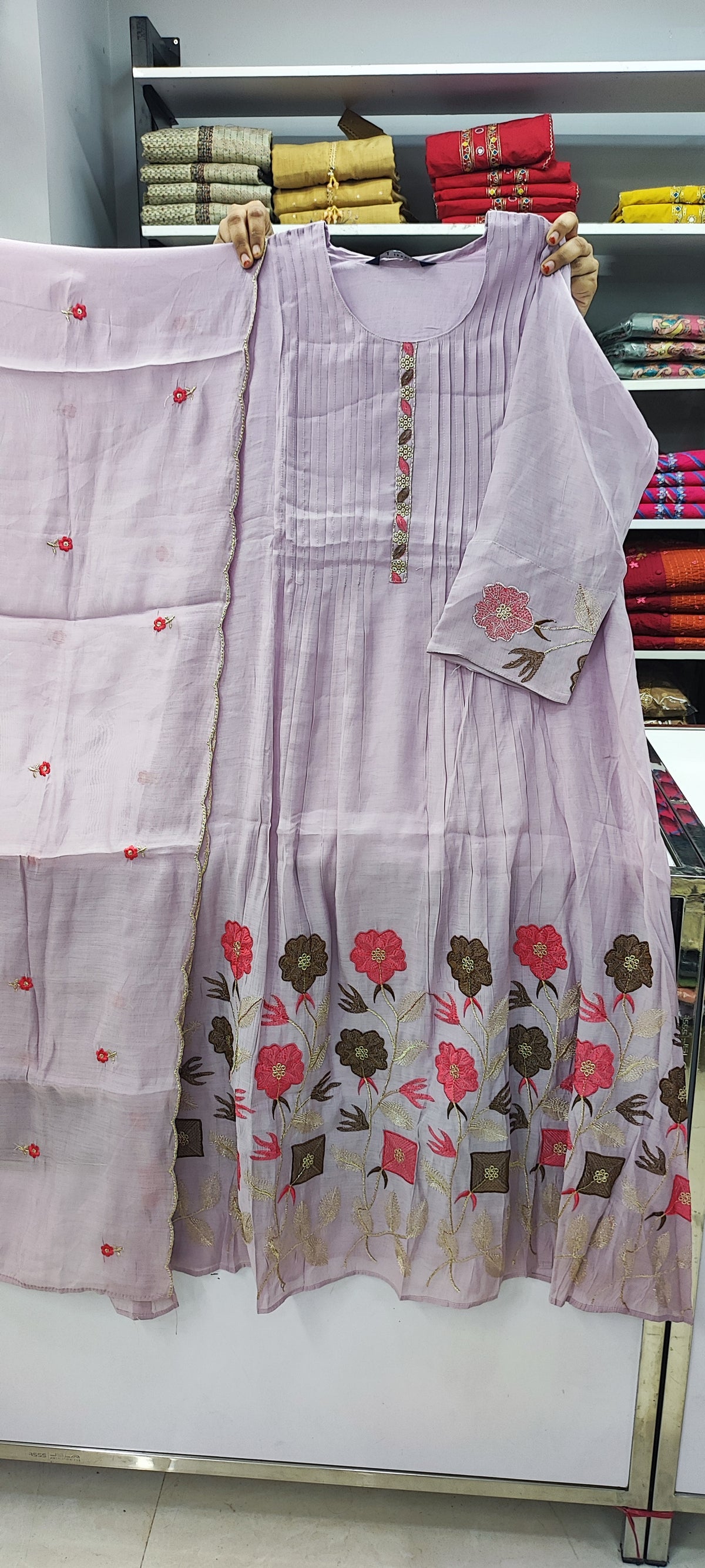 Aline Set - Light Lavender - Mal Chanderi