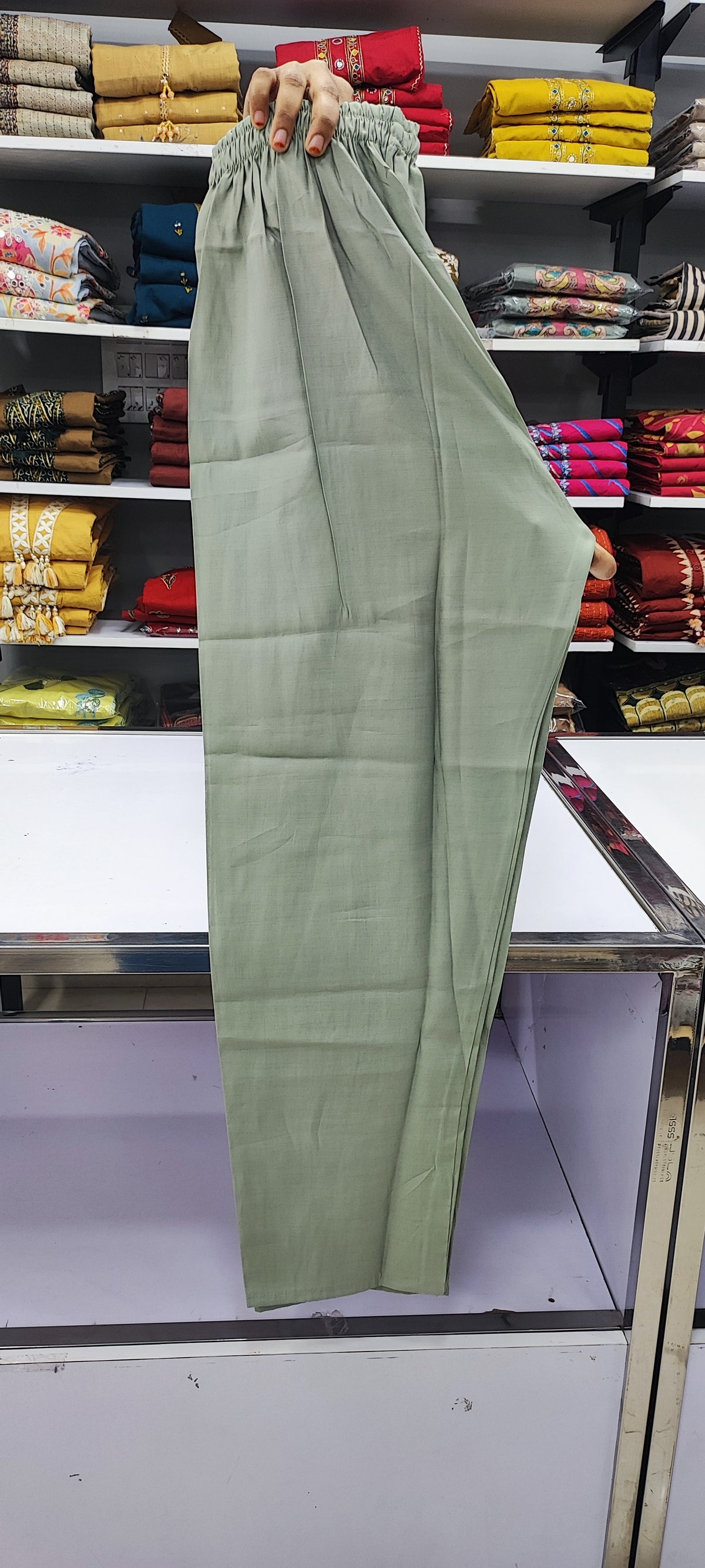 Aline Set - Mal Chanderi - Olive Green