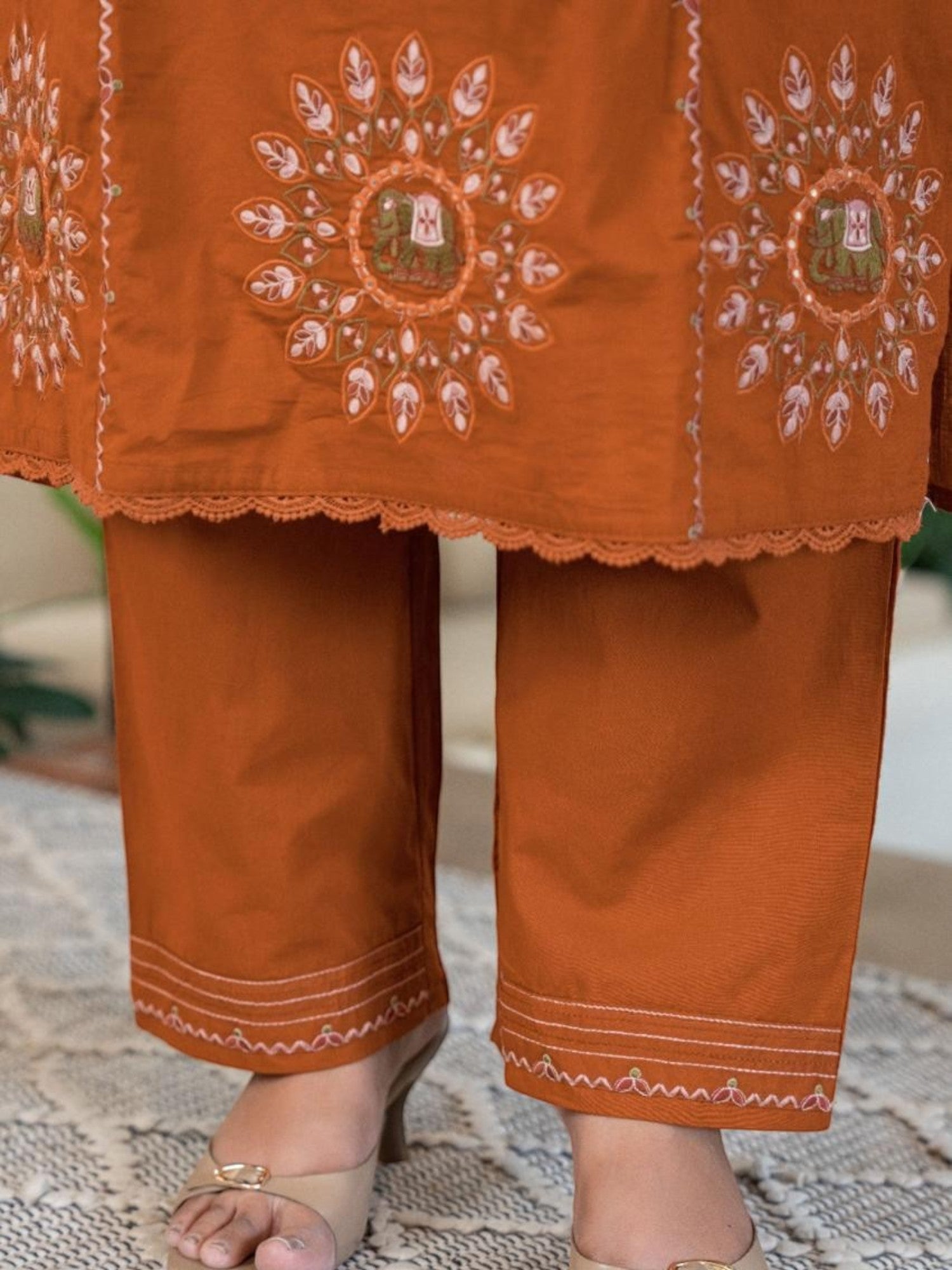 Premium Hand Embroidered Kurti Set