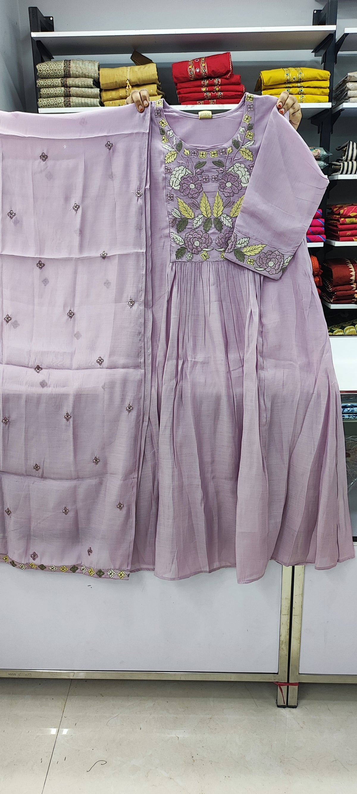 Aline Set - Mal Chanderi - Lavender
