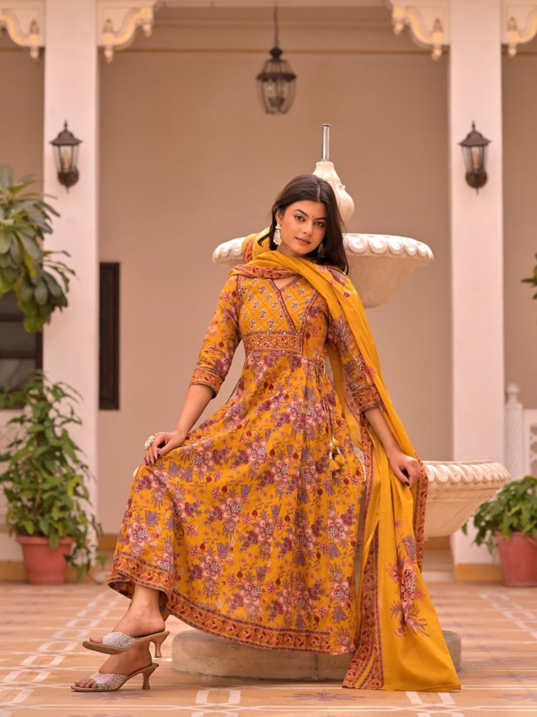 Anarkali Kurti Set
