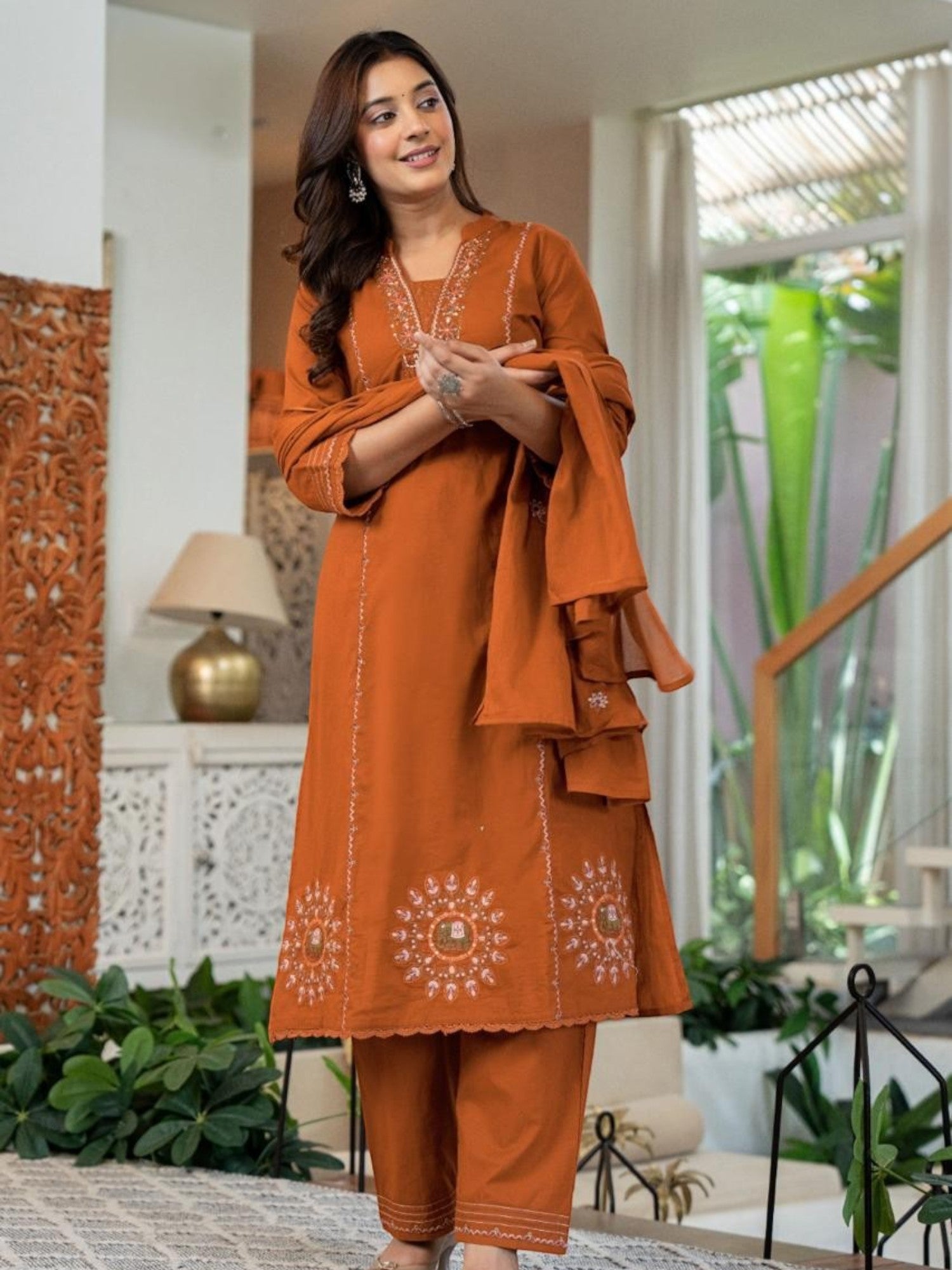 Premium Hand Embroidered Kurti Set