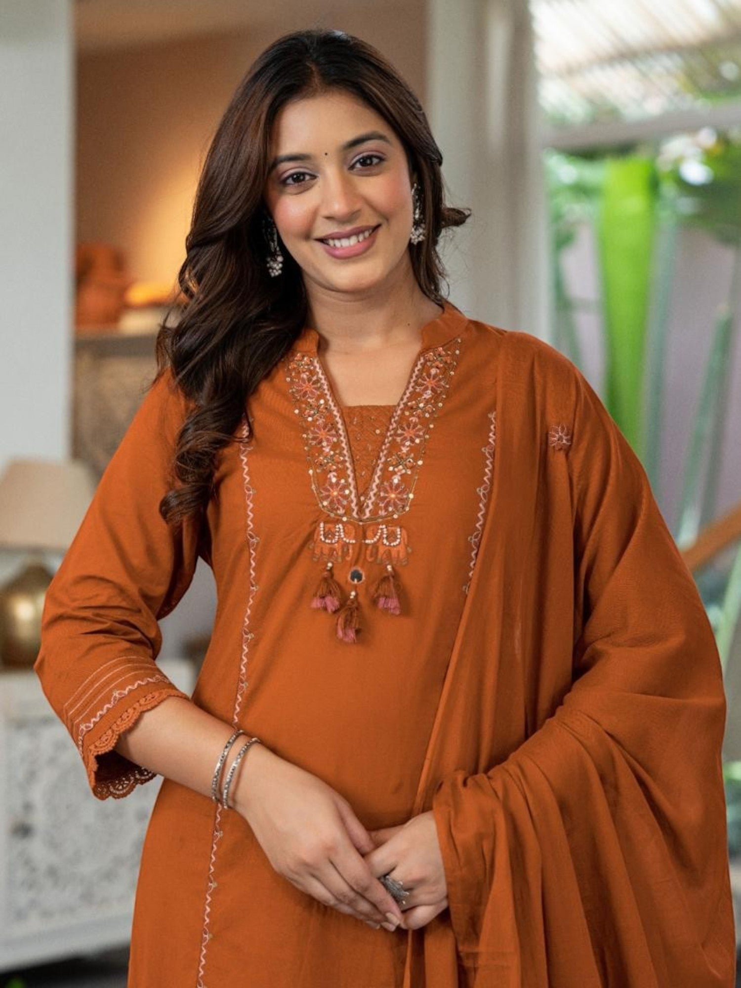 Premium Hand Embroidered Kurti Set