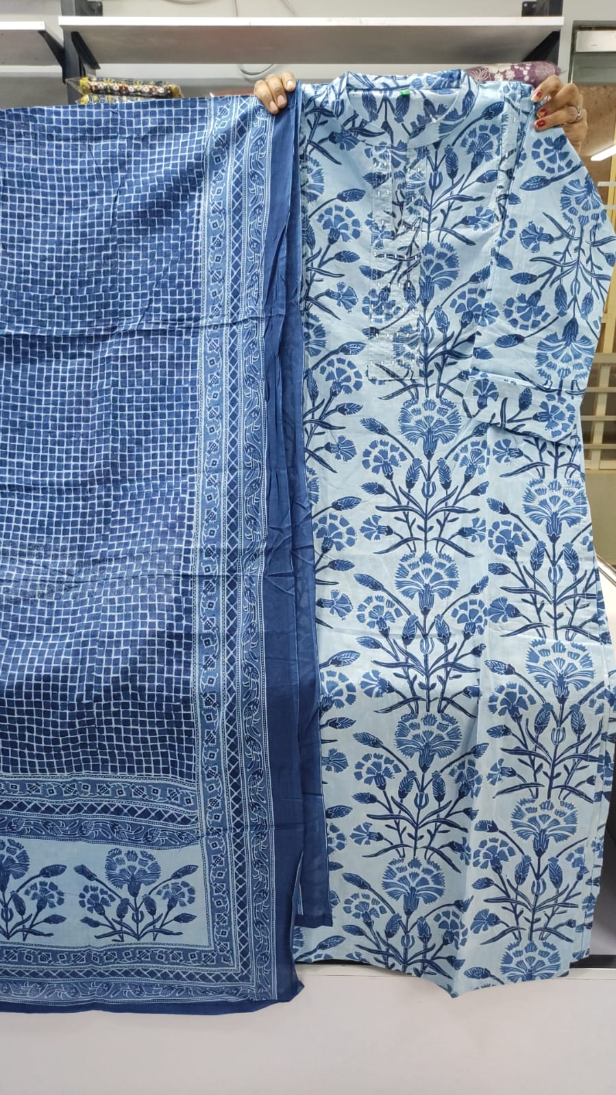 Printed Kurti Set with Palazzo bottom